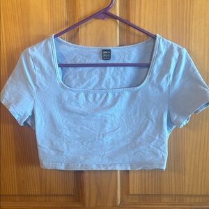 SHEIN Sky Blue Women's Crop Top